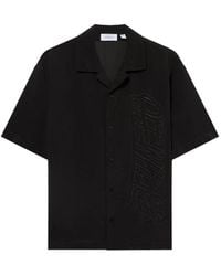 Off-White c/o Virgil Abloh - Handstyle Logo Organza Bowling Shirt - Lyst