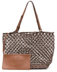 Max Mara - Woven Leather Tote Bag - Lyst