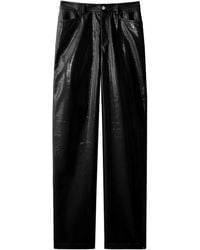 Proenza Schouler - Lacquered-Effect Straight-Leg Trousers - Lyst