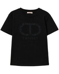 Twinset - Oval T-Embroidered T-Shirt - Lyst