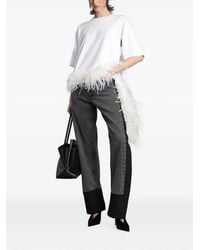 DARKPARK - Smith Feather-Trim T-Shirt - Lyst