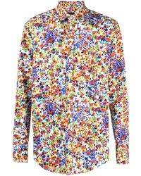 DSquared² - Floral-Print Cotton Shirt - Lyst