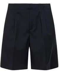 Costumein - Pleated Virgin Wool Shorts - Lyst