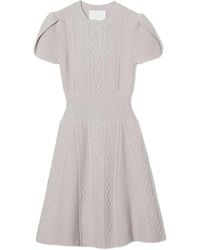 3.1 Phillip Lim - Cable-Knit Short-Sleeve Mini Dress - Lyst