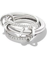 Spinelli Kilcollin - 18kt White Gold And Silver Gemini Diamond Ring - Lyst