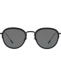 Giorgio Armani - Round Frame Sunglasses - Lyst