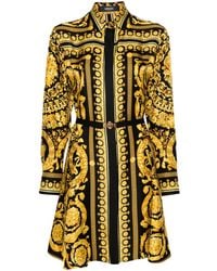 Versace - Heitage Kleid Mit Barock-Print - Lyst