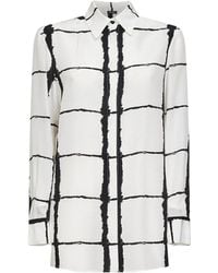Kiton - Blouse Met Abstracte Print - Lyst