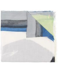 Faliero Sarti - Abstract-Print Frayed-Edge Scarf - Lyst