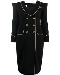 Moschino - Teddy Bear-Buttoned Off-Shoulder Dress - Lyst
