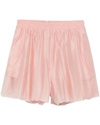 ACTUALEE - Rhinestone-Embellished Shorts - Lyst