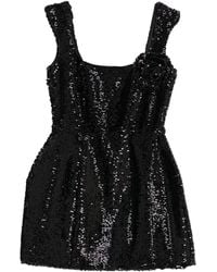 GIUSEPPE DI MORABITO - Vestido corto con aplique de rosa y lentejuelas - Lyst