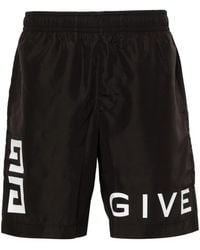 Givenchy - Badeshorts Mit Logo-Print - Lyst