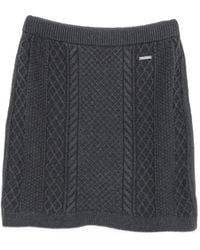 JW Anderson - Logo-Plaque Cable-Knit Mini Skirt - Lyst