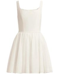 12 STOREEZ - Square-Neck Mini Dress - Lyst