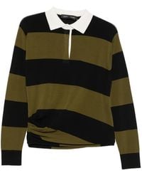 Proenza Schouler - Corinna Striped Cotton Polo-Shirt - Lyst