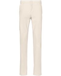 Eleventy - Low-rise Stretch-cotton Tapered Trousers - Lyst