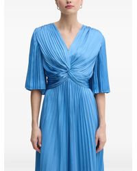 Joseph Ribkoff - Pleated V-Neck Midi Dress - Lyst