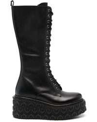 Patrizia Pepe - Fly-Embossed Wedge Boots - Lyst