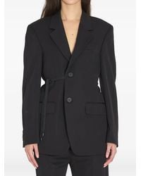 Balenciaga - Wool Wrap Tailored Jacket - Lyst