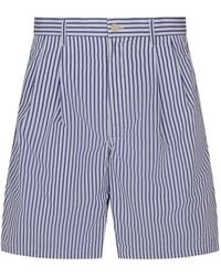 Comme des Garçons - Short Plissé À Rayures Verticales - Lyst