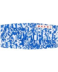 Marni Mascherina con stampa - Blu