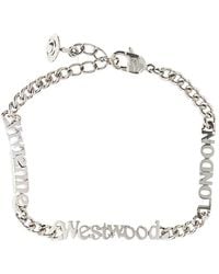 Vivienne Westwood - Millicent Logo-Lettering Bracelet - Lyst