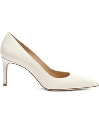 Stuart Weitzman - 75Mm Stuart Power Pointed-Toe Leather Pumps - Lyst