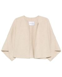 Max Mara - Ovada Short-Sleeved Open-Front Jacket - Lyst