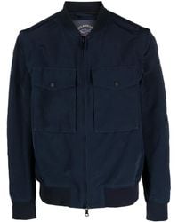 Paul & Shark - Flap-Pocket Zip-Fastening Bomber Jacket - Lyst