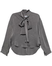 MSGM - Camisa Con Lazo En El Cuello Y Efecto Arrugado - Lyst