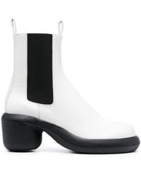 Jil Sander - Two-Tone Leather Chelsea Boots - Lyst