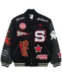 Sp5der - District V Patch-Detail Bomber Jacket - Lyst