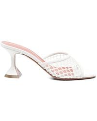AMINA MUADDI - Lupita Net-Upper Square-Toe Sandals - Lyst
