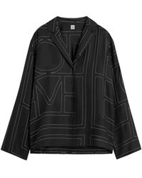 TOTEME - Monogram Silk Pj Top - Lyst
