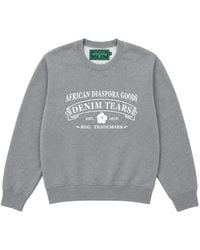 DENIM TEARS - Logo-Print Crew-Neck Sweatshirt - Lyst