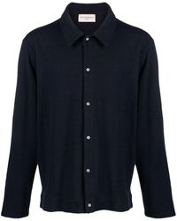 Officine Generale - Brent Double Face Felted Wool Blend Cardigan - Lyst