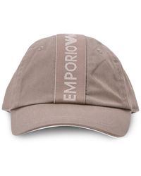 Emporio Armani - Logo-print cotton cap - Lyst