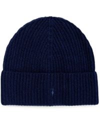 Trussardi - Ribbed-Knit Beanie Hat - Lyst