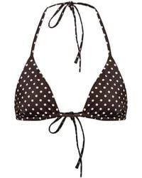 Matteau - Polka-Dot Triangle Bikini Top - Lyst