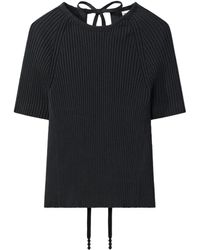 Tory Burch - Ribbed Tie-Back Pullover - Lyst