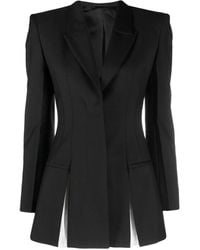 Givenchy - Shoulder-Pads Wool-Mohair Blazer - Lyst