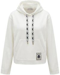 Moncler - Logo-Patch Drawstring Hoodie - Lyst
