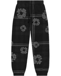 DENIM TEARS - Pantalon De Jogging À Carreaux Et Motif De Couronne Végétale - Lyst
