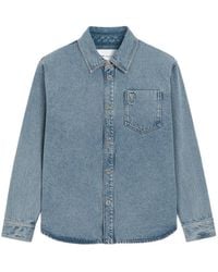 Ami Paris - Cotton Overshirt With Ami De Coeur - Lyst