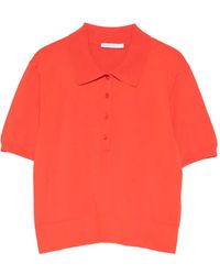 Patrizia Pepe - Button-Fastening Polo Top - Lyst