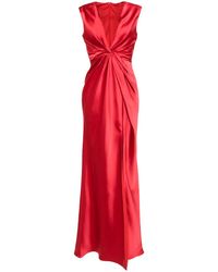 Amsale - Fließendes Kleid Mit Drapierung - Lyst