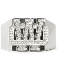 Off-White c/o Virgil Abloh - Bling Strass Arrow Signet Ring - Lyst