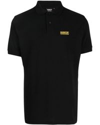 Barbour - Logo-patch Cotton Polo Shirt - Lyst