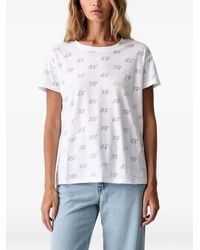 ARMANI EXCHANGE - Logo-Print Crew-Neck T-Shirt - Lyst
